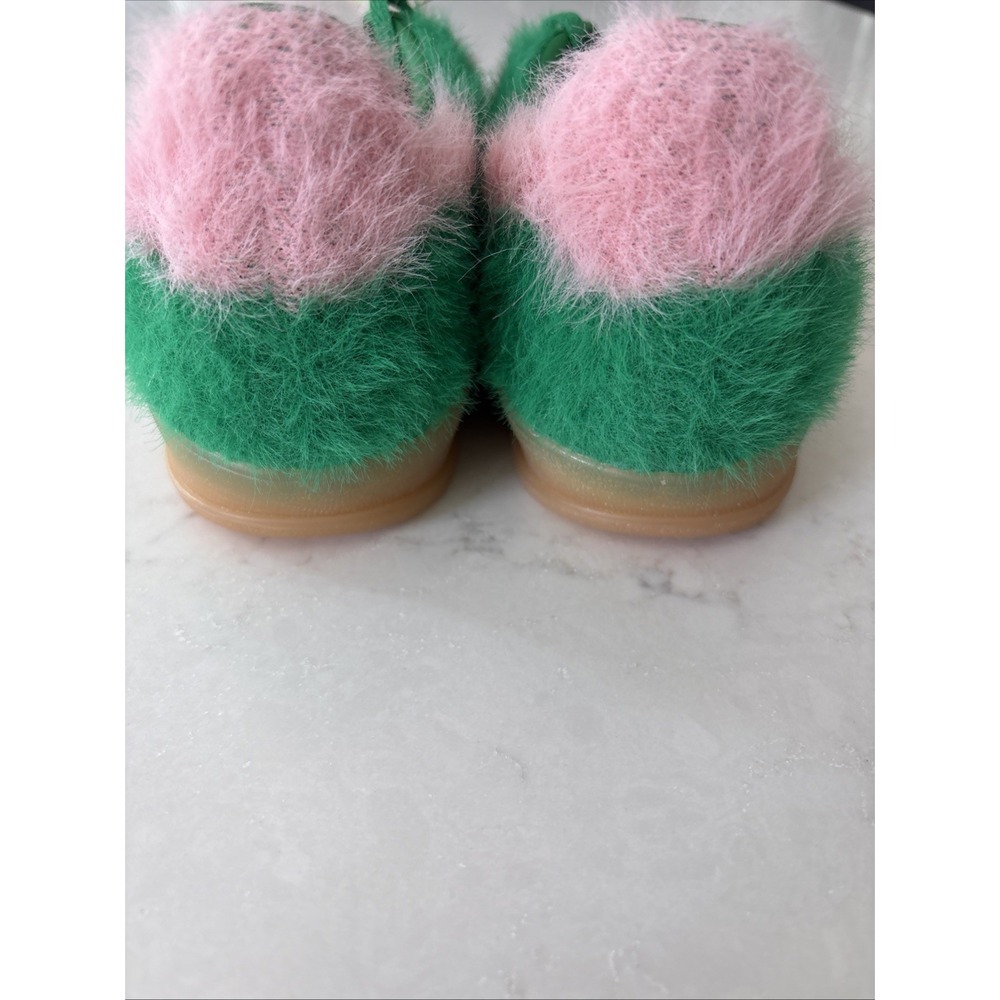 adidas Women's 10 Gazelle Indoor JP8342 Green Glow Pink Shoes New - Picture 4 of 6